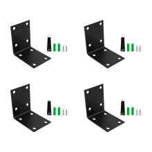 4Pcs Heavy Duty Stainless Steel Shelf Brackets L-Black 70mm
