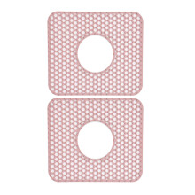 2 Thick Sink Underlays Featuring Perforated Design For-Pink