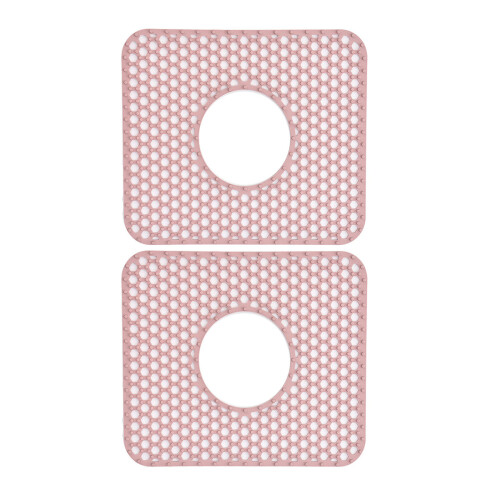2 Thick Sink Underlays Featuring Perforated Design For-Pink