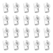 Sturdy PVC Three Way Pipe Connector Perfect for Custom-White