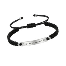 Stylish Adjustable Handmade Rope Bracelet Unique-Black