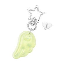 Artistic Acrylic Angel Wing Keychain Symbolic Jewelry-Yellow