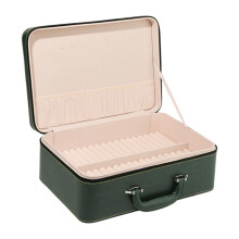 36 Compartment Jewelry Storage Box In PU Leather-greenwhite SXW