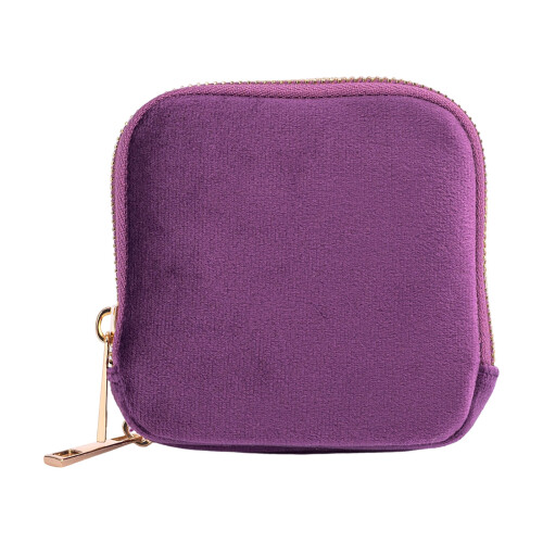 Multi Purpose Velvety Jewelry Container Safely Holds-Purple