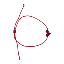 Elegant Braided Cord Heart Charm Bracelet Comfort Fit Daily-Red