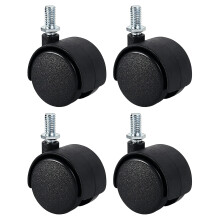 4Pcs Quiet Universal Casters Fixed Castors-6x15threadwithout