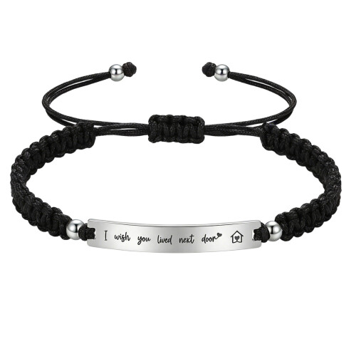 Stylish Adjustable Handmade Rope Bracelet Unique-Black