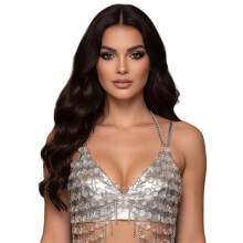Fashion Bikini Chain Bra Beach Body Chain-Transparent color os