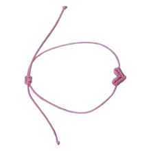 Stylish Minimalists Heart Shaped Rope Bracelet Handwoven-Pink