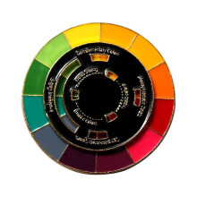 Handmade Metal Rotating Wheel Pin Fashion Brooch-Color