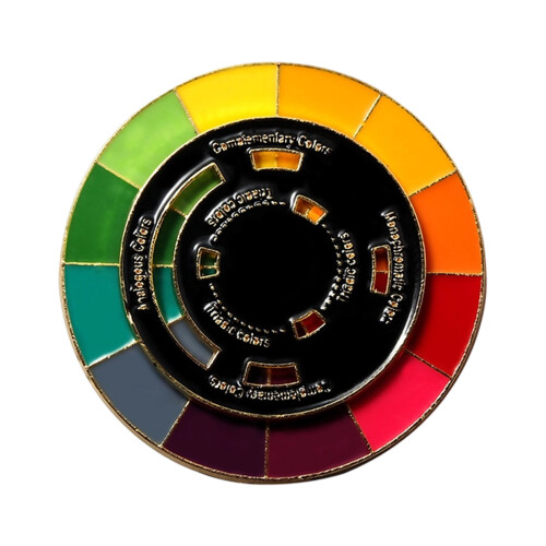 Broche à roue de couleur rotative en alliage,-Couleur