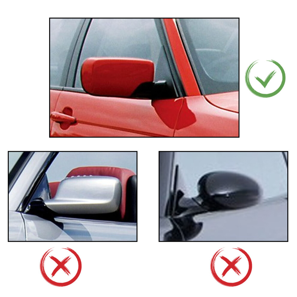 Bmw E46 Horn Style Side Mirror Covers Black 7340572722812