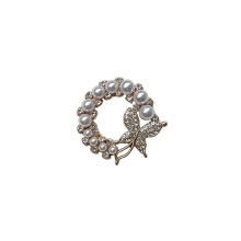 Elegante vlinderbroche van zinklegering met afneembare-Goud