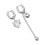 Boucles d'oreilles en forme de cœur asymétriques modernes,-Blanc 1