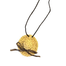 Natuurlijke vezel hoed charme ketting etnische stijl-B