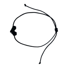 Trendy unisex gevlochten hartvormige armband-Zwart