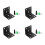 4Pcs Corner Bracket with 6 Holes Fixed Bracket for-Black 40mm 1