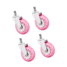 Zware 3 inch ABS-wielen voor meubels met stille rollen en-4 roze