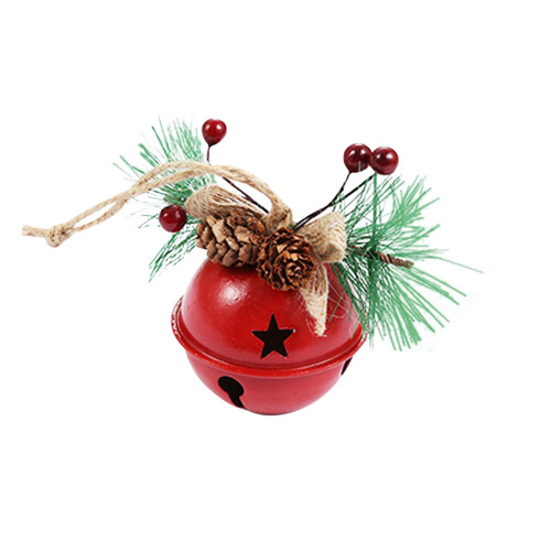 Christmas bell pendant ornament red 1 piece