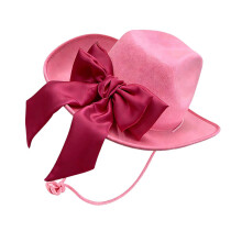 Grande casquette de cow-girl à nœud papillon, chapeau-Rose
