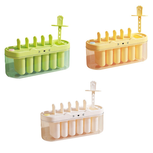 Colorful Popsicles Molds Set Safe For Kids To Create Funs-White 1
