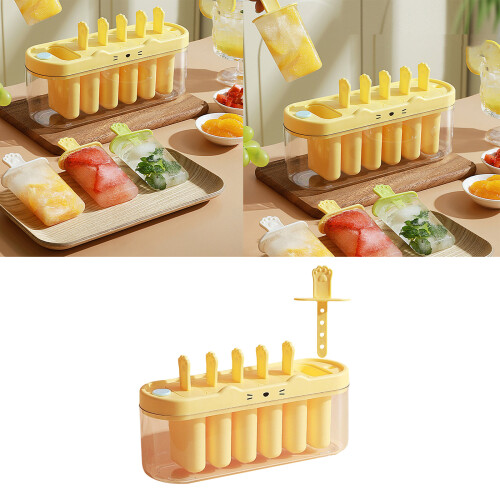 Colorful Popsicles Molds Set Safe For Kids To Create Funs-White 2