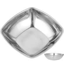 Stainless Steel Mixing Bowl Square Heat-Insulated 3.5 Quart