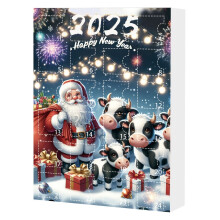 Calendrier de l'Avent 2025, coffret cadeau décoratif en acrylique, idéal pour Noël, à offrir à la famille et aux amis.