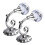 Phoenix Glas-Kristall-Gardinenhalter silber, 2er-Pack 1