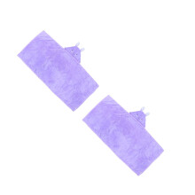 2Pcs Kids Hooded Bathrobe Purple Cartoon Bath Towel Soft Absorbent