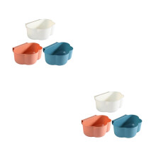 6Pcs Small PP Food Waste Bins Assorted Colors for Kitchen