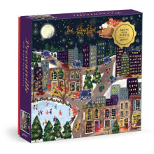 Galison Presentville 500 Teile Weihnachts-Puzzle mit Festtagsmotiv von Joy Laforme (Amazon Exklusiv)