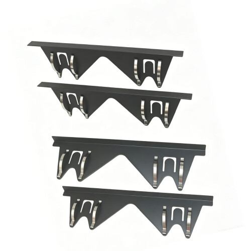 Adjustable Spring Loaded Stove Side Gaps Covers Stainless-black