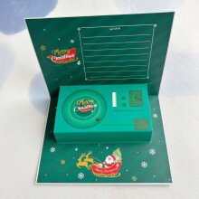 Christmas Santa Claus Talking Greeting Card Stereo Sound 1pc
