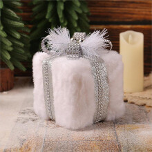 Caja de regalo navideña de peluche YANHAIGONG con tapa, apilable.