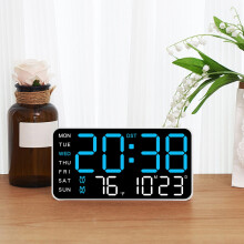 Horloge murale LED avec grand écran et calendrier