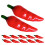 Modello di peperone artificiale, peperoncino rosso in schiuma, 25 pezzi 1