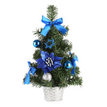 Artificial Christmas Tree Royal Blue 3D Shiny Small