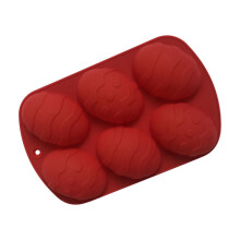 Molde de silicona para huevos de Pascua Quinlirra de 6 cavidades