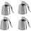 Wine Stoppers Plastic Red with Silicone Seal4pcs 1