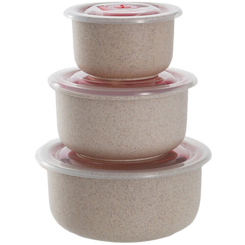 Plastic Mixing Bowls with Lids 3-Piece Set