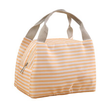 Insulated Lunch Bag Canvas Thermal Picnic Carry Bag Yellow