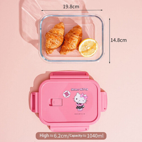 Hello Kitty Lunch Box Glass Bento 1040 ml