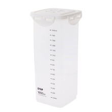 Recipiente de armazenamento de plástico transparente com vedação a vácuo para manter o frescor.