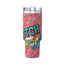 Stitch Tumbler Stainless Steel 40 oz with Handle and Straw