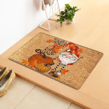 Tapete de boas-vindas para o Dia de Ação de Graças com estampa de abóbora e girassol, 45,7 x 76,2 cm (18 x 30 polegadas).