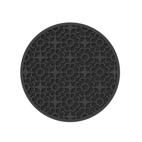 Silicone Heat Insulation Mat Retro Pattern Round 1pc 2
