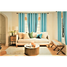 Thermal Blackout Curtains Bronze Grommets Teal 84 inch 2