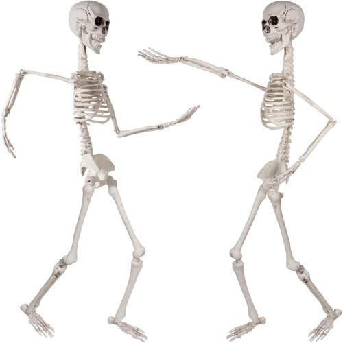 Poserande skelett Halloweendekor 96 cm 2-pack