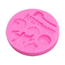 Moule à gâteau en silicone Halloween citrouille chauve-souris sorcière 1 pièce